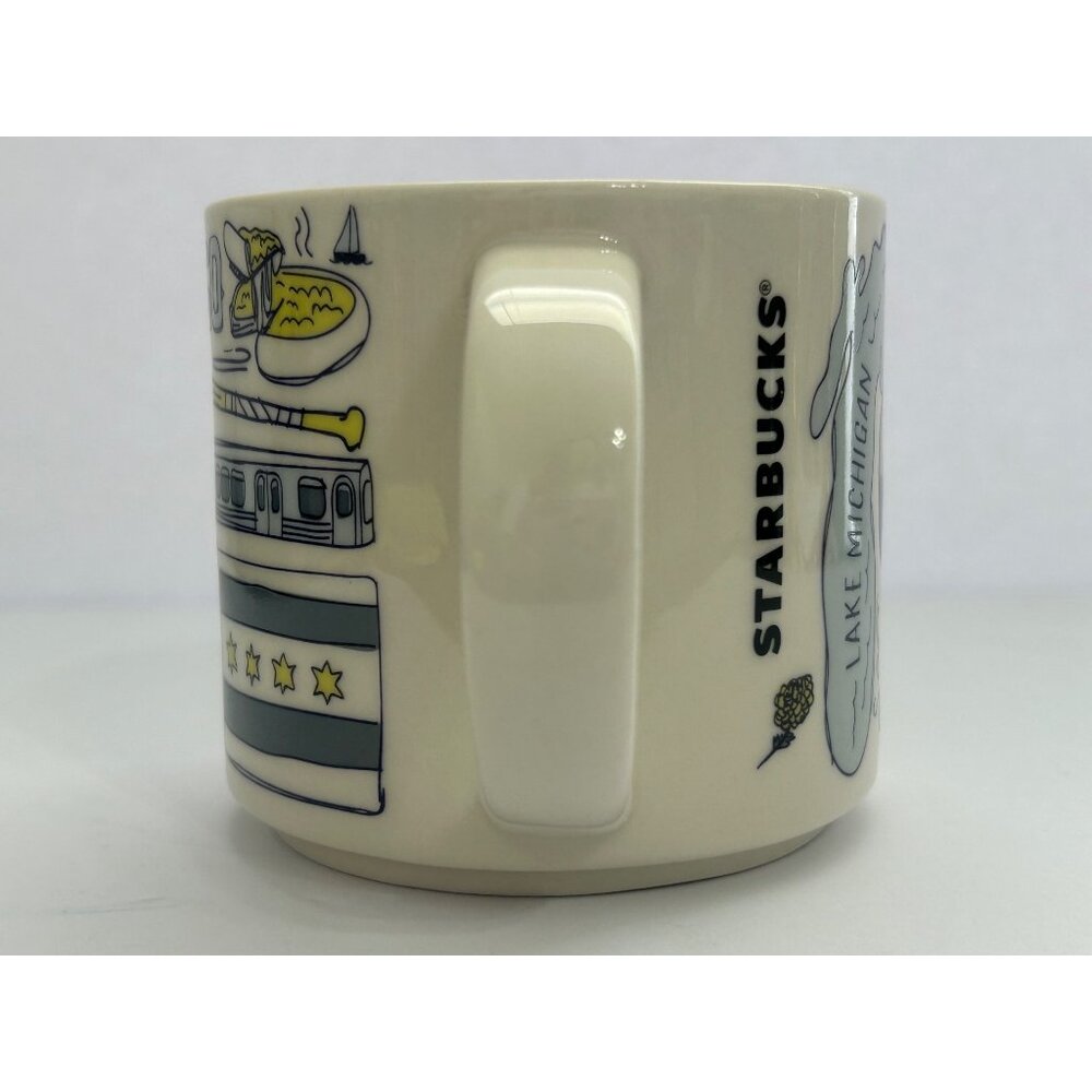 Starbucks CHICAGO Been There Series Coffee Mug Lake Michigan Windy City Pizza - Picture 4 of 6